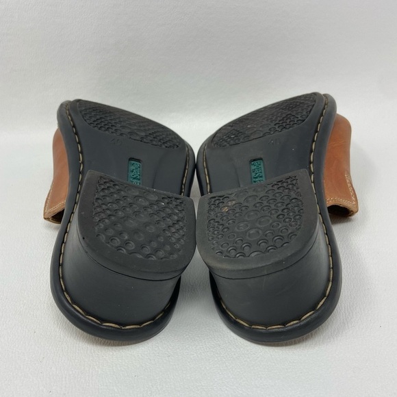 Josef Seibel Brown Leather Slide Block Heel Sandals Shoes Women's size US 9-9.5 - Picture 10 of 14